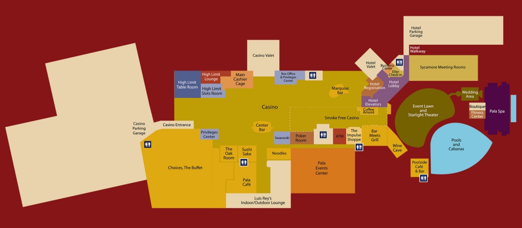 Floor Map - Pala Casino Spa &amp;amp; Resort - Map Of Casinos In Southern California