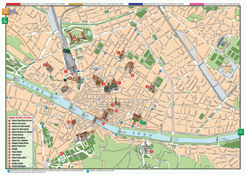 Florence Map - Detailed City And Metro Maps Of Florence For Download - Florence Tourist Map Printable