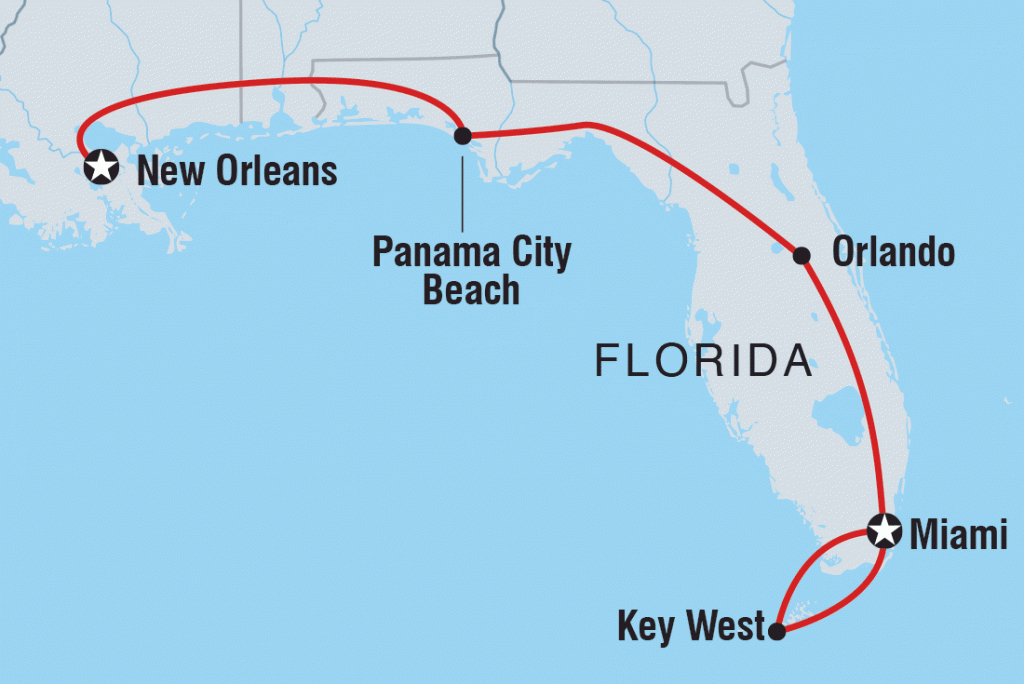 Florida Adventure | Intrepid Travel Nz - Panama Florida Map
