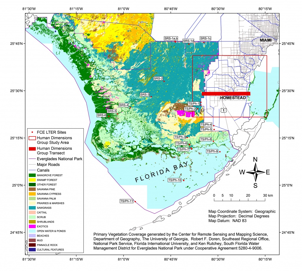 Florida Coastal Everglades Lter - Gis Data And Maps - Map Of Florida Showing The Everglades
