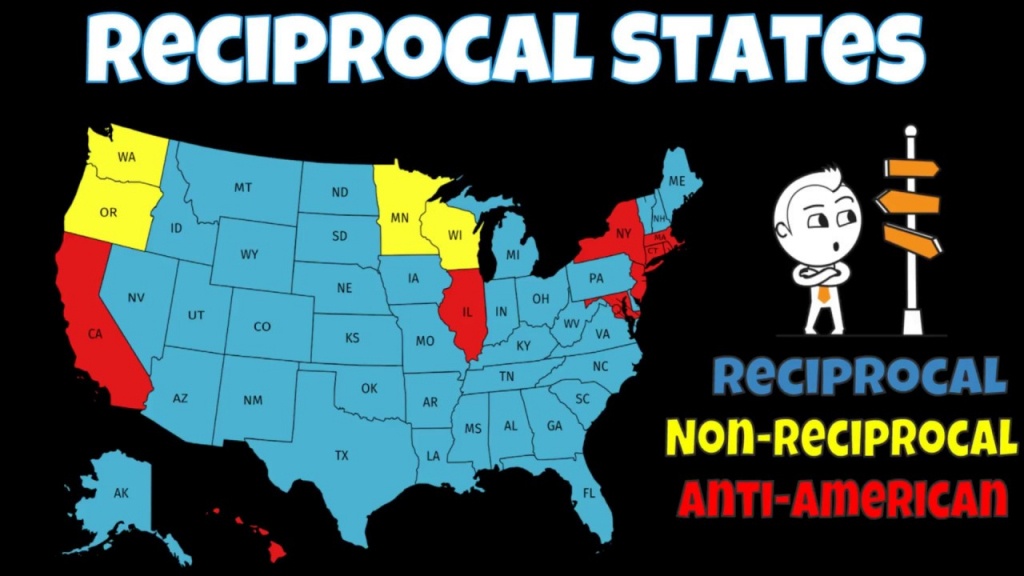 Florida Concealed Carry Reciprocity | How To Carry In 37 States - Florida Concealed Carry Reciprocity Map 2018