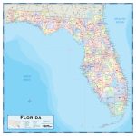 Florida County Wall Map   Maps   Giant Florida Map