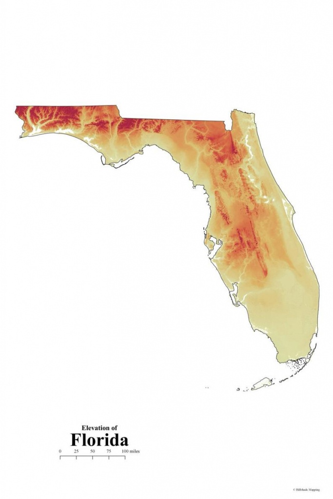Florida Elevation Map - Florida Elevation Map