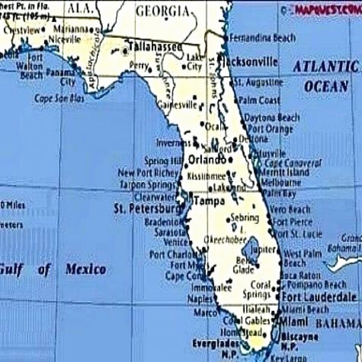 Map Of Florida West Coast Beaches