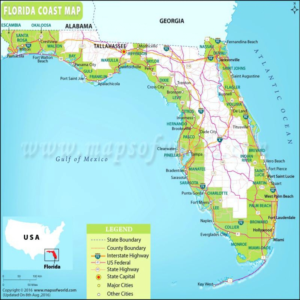 Florida Gulf Coast Beaches Map | M88M88 - Map Of Beaches On The Gulf Side Of Florida
