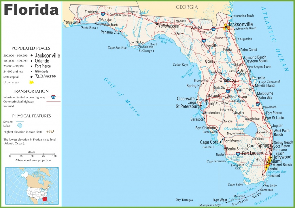 Florida Highway Map - Highway Map Of South Florida