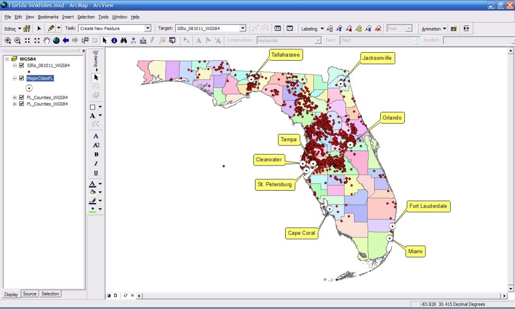 Florida Karst Sinkhole Information And Gis - Florida Sinkhole Map 2018