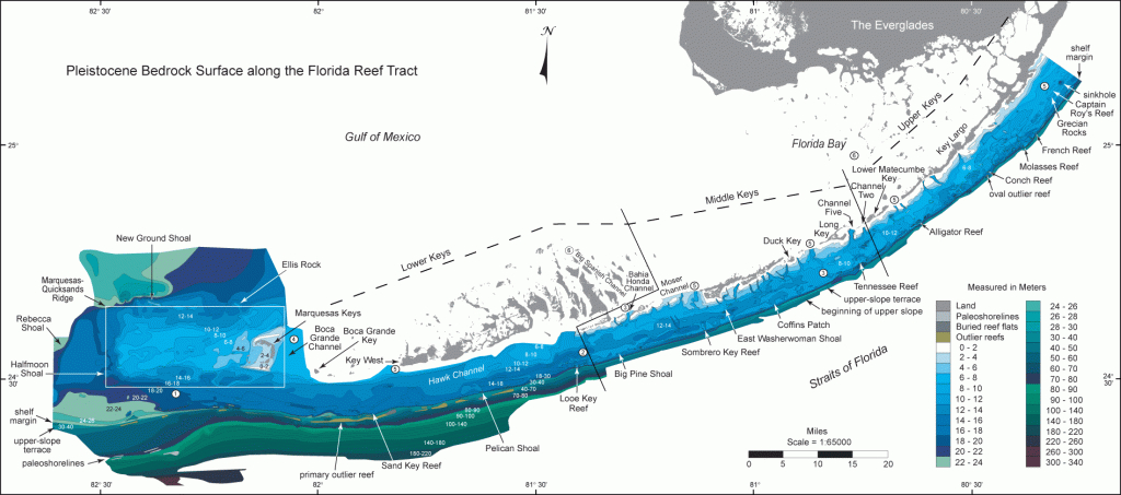 Florida Keys Elevation Map | Woestenhoeve - Ocean Depth Map Florida