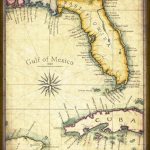 Florida Map Art 1820 11 X 14 Prints From Hand | Etsy   Florida Map Art