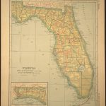 Florida Map Florida Railroad Antique State Original 1920S | Map Wall   Florida Map Wall Decor
