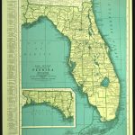 Florida Map Of Florida Wall Art Decor Print Vintage Old Green | Etsy   Florida Map Wall Decor