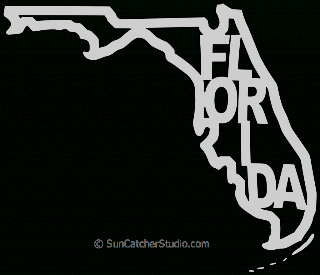 Florida - Map Outline, Printable State, Shape, Stencil, Pattern - Florida Map Outline Printable