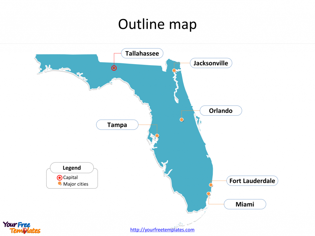 Florida Map Powerpoint Templates - Free Powerpoint Templates - Free Map Of Florida Cities