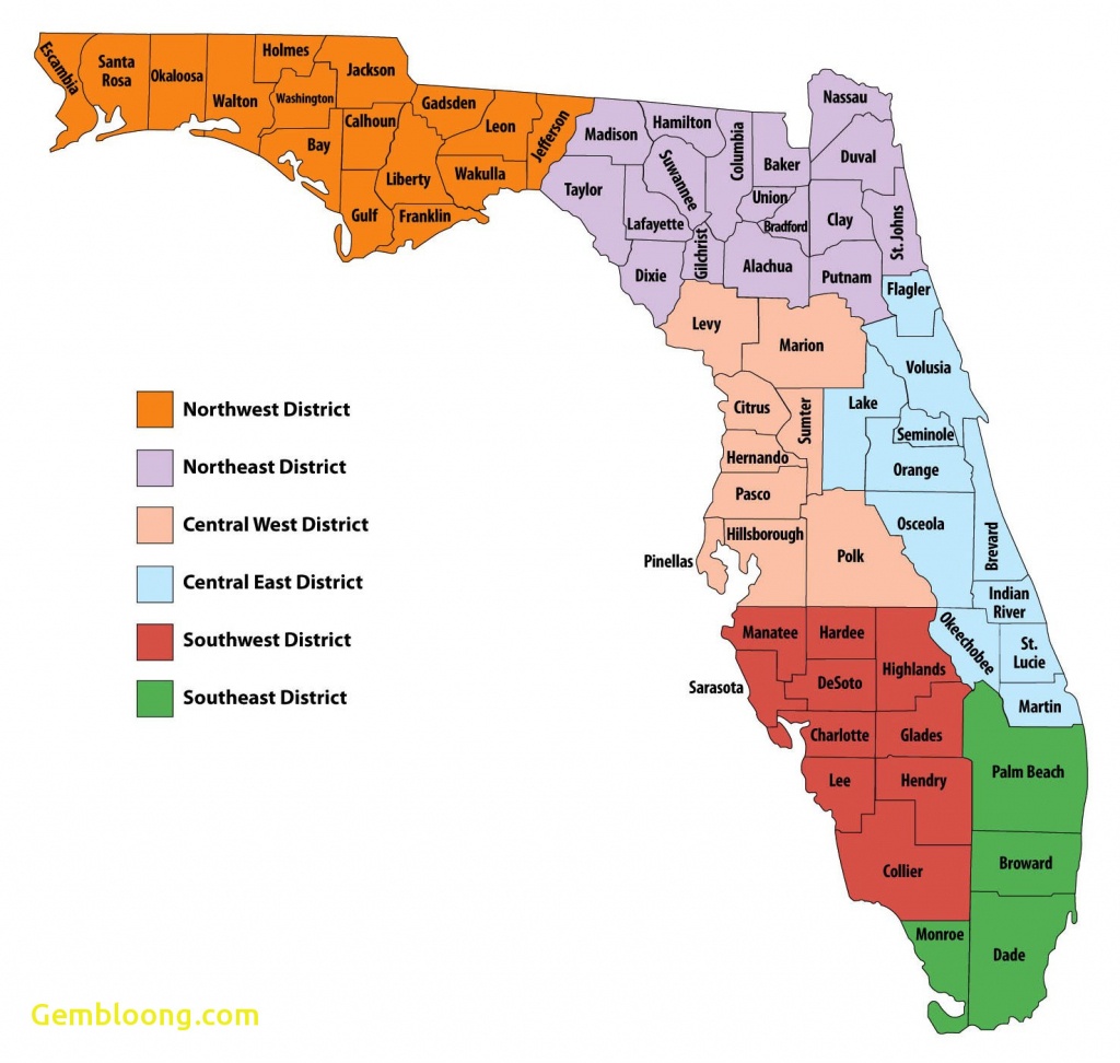 Florida Map With Counties - Lgq - Central Florida County Map