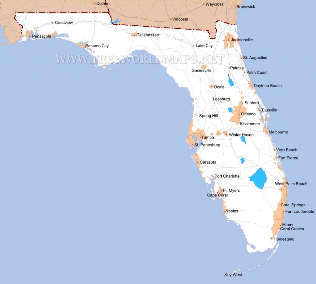 Florida Maps - Map Of Florida Showing Coral Springs