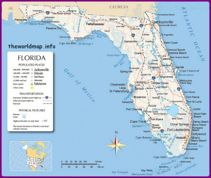 Us Map Of Alabama And Florida