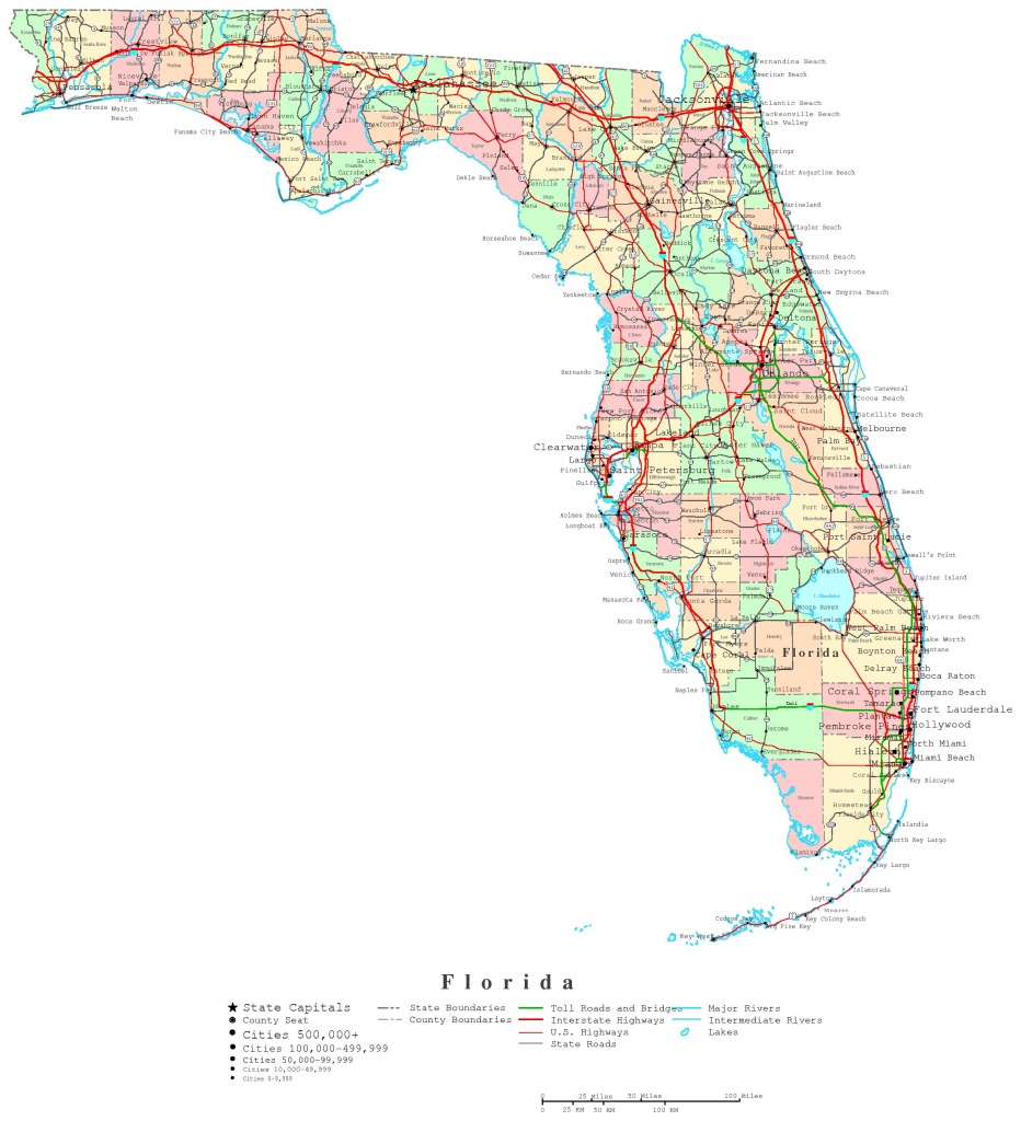 Florida Printable Map - Printable Map Of Florida