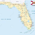 Florida Road Map With Flag Royalty Free Cliparts, Vectors, And Stock   Belle Glade Florida Map