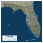 Florida Satellite Map   Maps   Florida Wall Maps For Sale