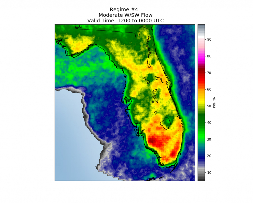 Florida Sea Breeze Thunderstorm Climatology - Seabreeze Florida Map