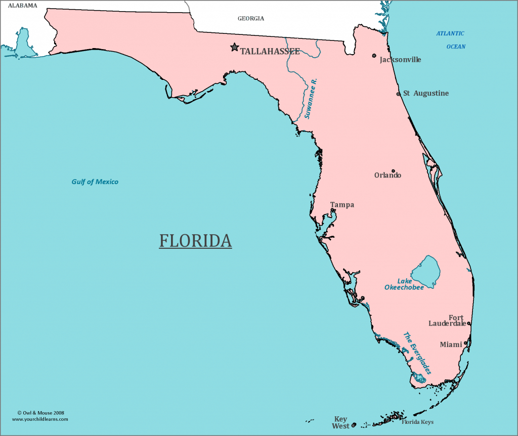 Florida State Map - Map Of Florida And Information About The State - Florida Wetlands Map