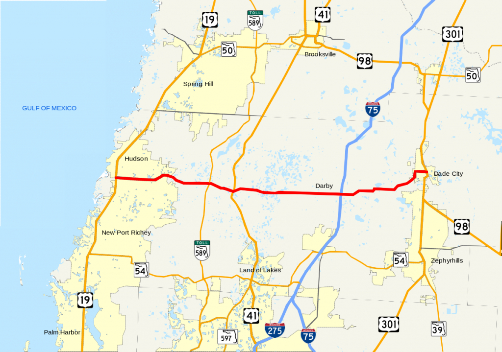 Florida State Road 52 - Wikipedia - Map Of Florida Showing Dade City
