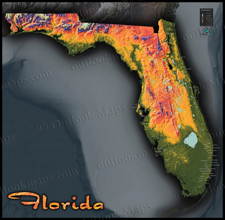 Florida Elevation Above Sea Level Map
