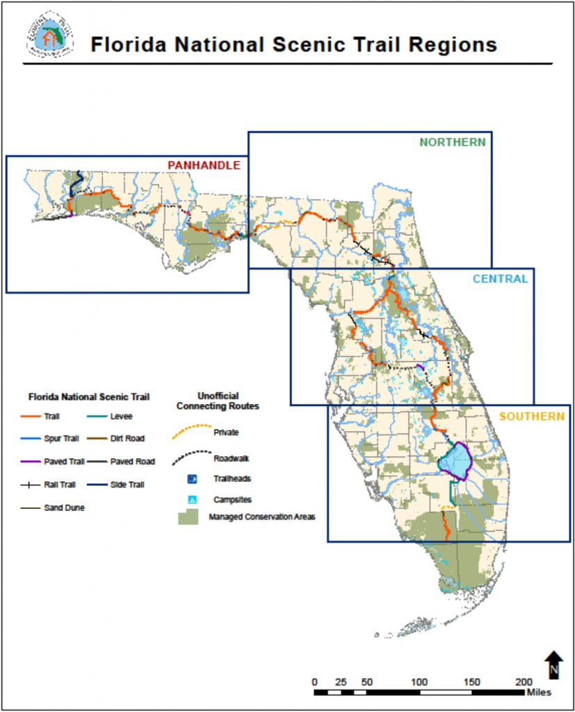 Florida Trail Map | D1Softball - Florida Scenic Trail Interactive Map