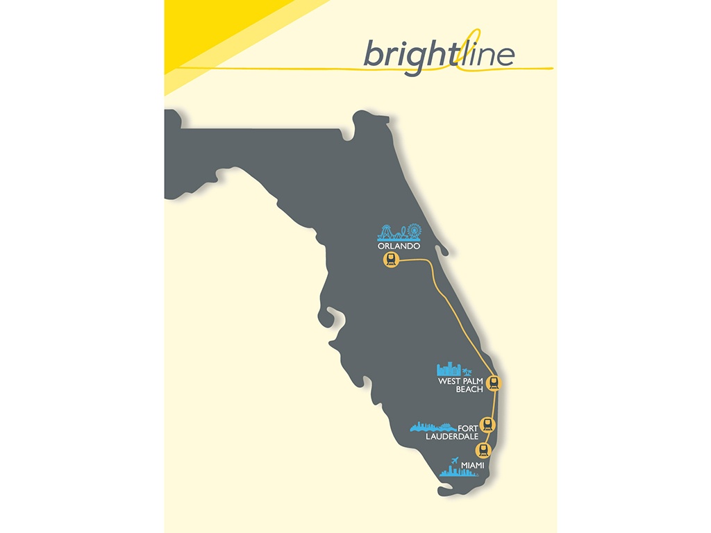Florida&amp;#039;s Brightline To &amp;#039;take The Grey Out Of Travel&amp;#039; - Railway Gazette - Brightline Florida Map