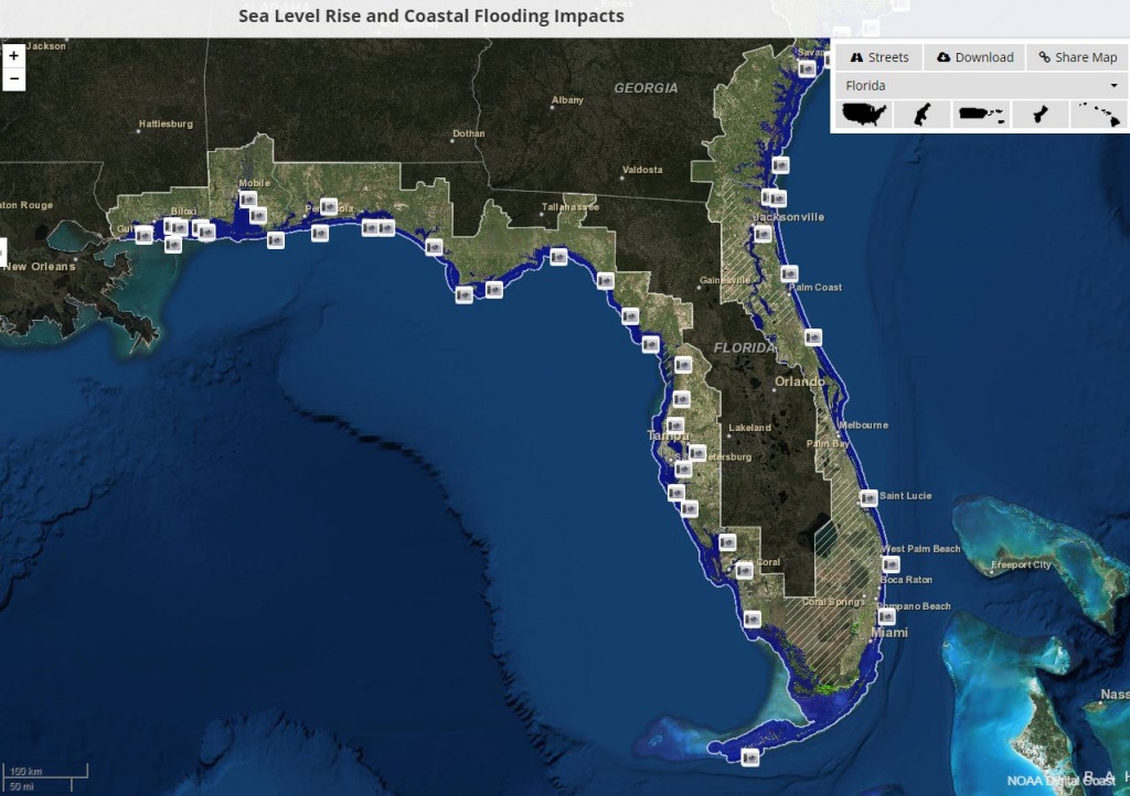 Florida&amp;#039;s State Workers Silenced On Climate Change | Earthjustice - Florida Sea Level Rise Map