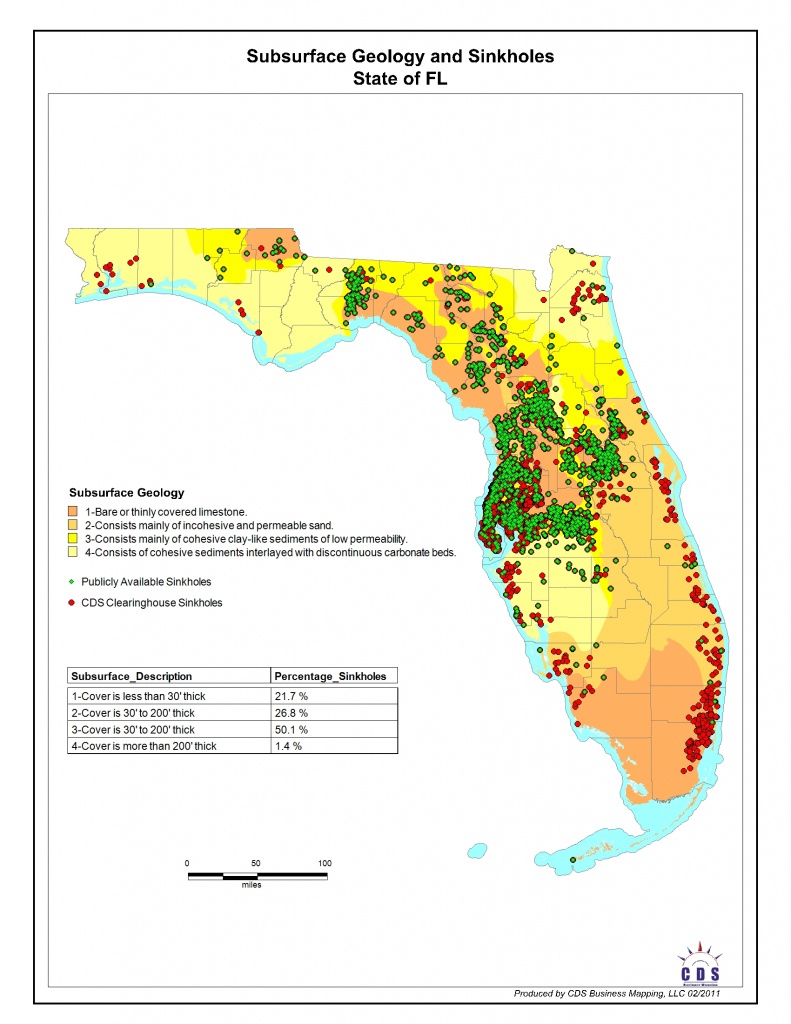 Florida&amp;#039;s Top 10 Sinkhole-Prone Counties - Where Is Holiday Florida On The Map