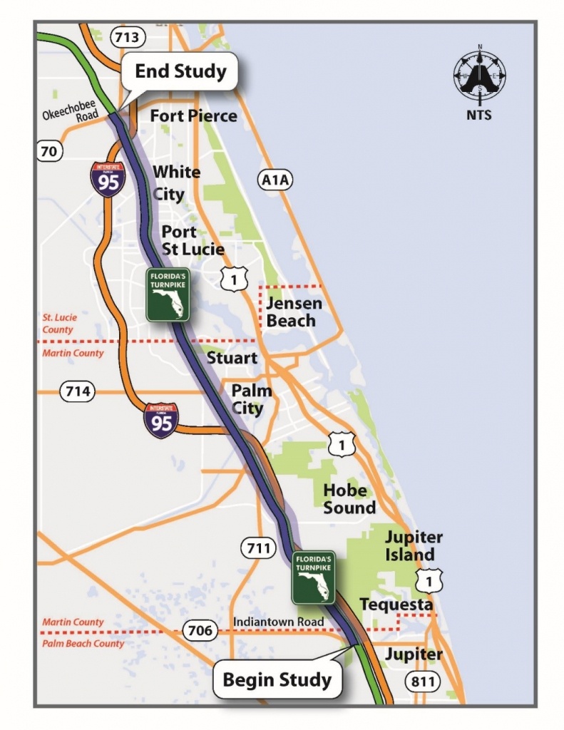 Florida&amp;#039;s Turnpike - The Less Stressway - Florida Map With Port St Lucie