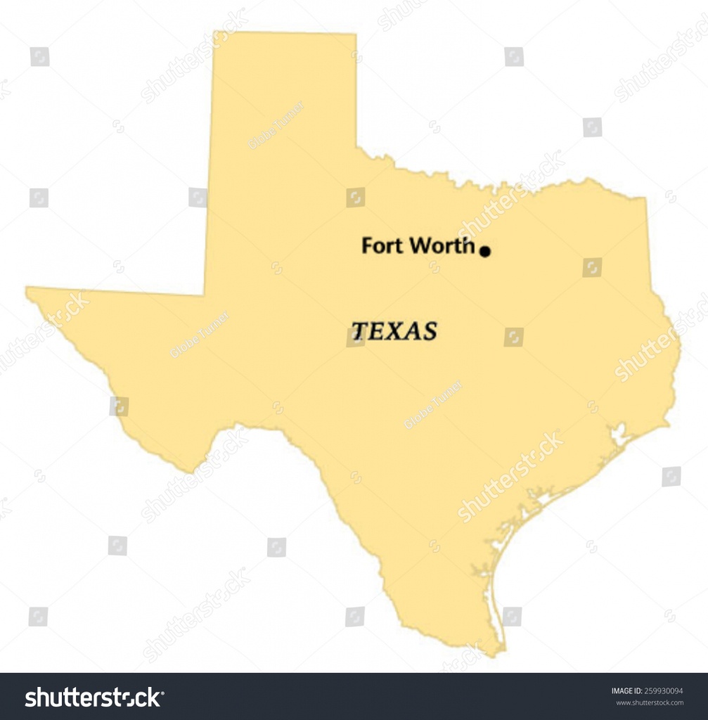 Fort Worth Texas Locate Map Stock Vector (Royalty Free) 259930094 - Where Is Fort Worth Texas On A Map