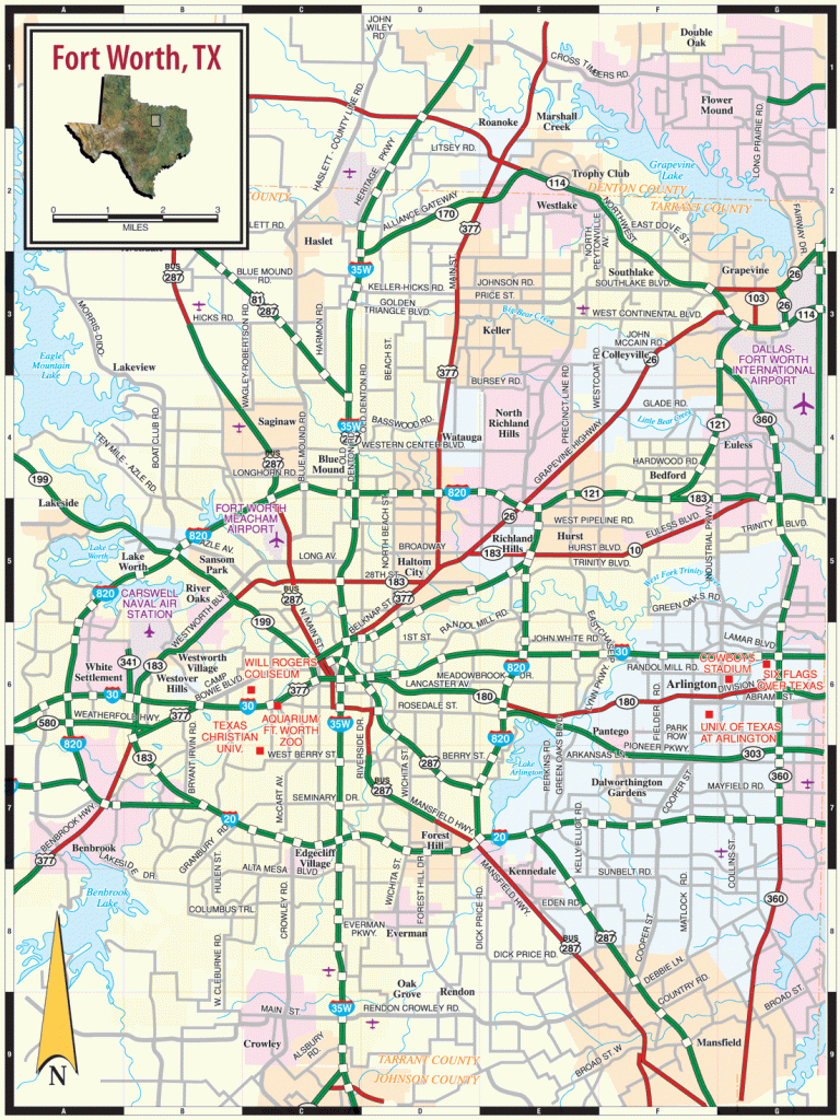 Fort Worth Tx Map - Map Of Fort Worth Texas Area