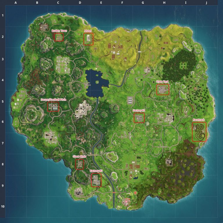 Fortnite Battle Royale Map: Chest Spawn Locations Updated Map ...