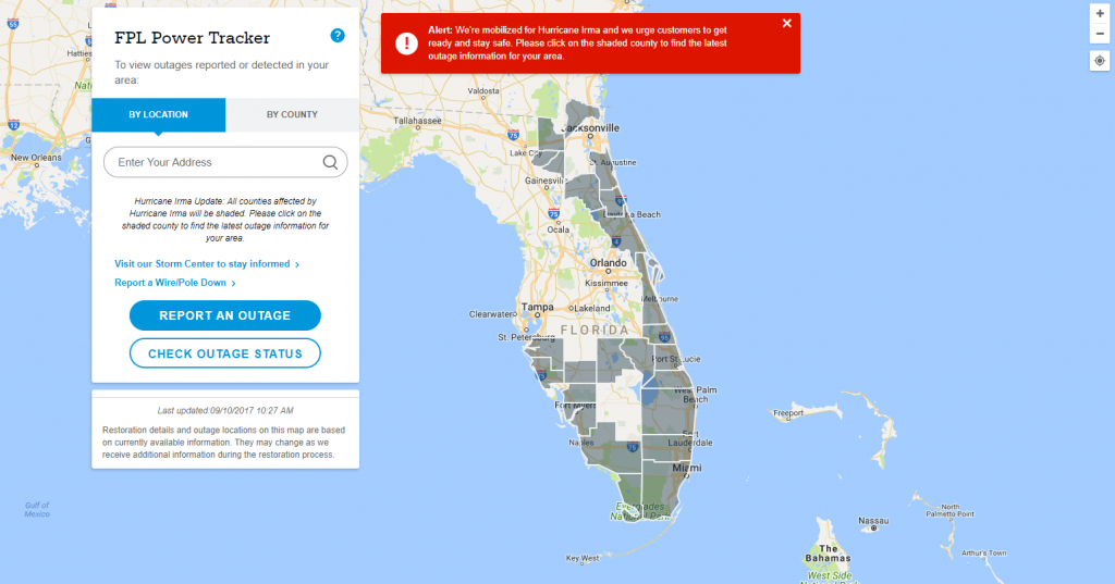 Fpl Power Outage Map | States Maps - Florida Power Outage Map
