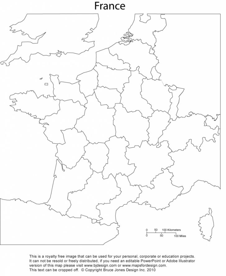 Map Of France Outline Printable