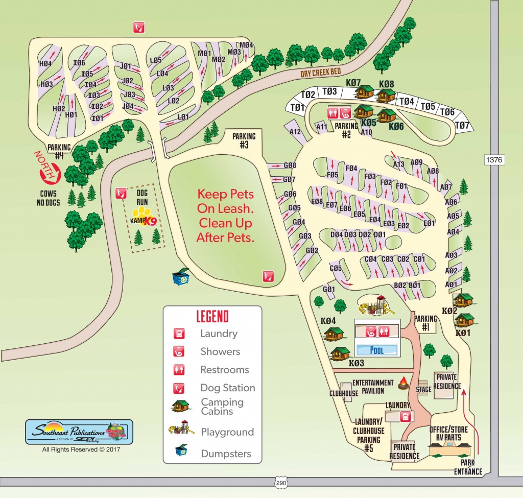Fredericksburg, Texas Rv Camping Sites | Fredericksburg, Texas Koa - Texas Rv Parks Map