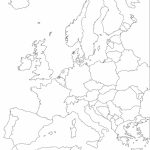 Free Blank Europe Map Printables | Outline Map With Country Borders   Europe Map Puzzle Printable