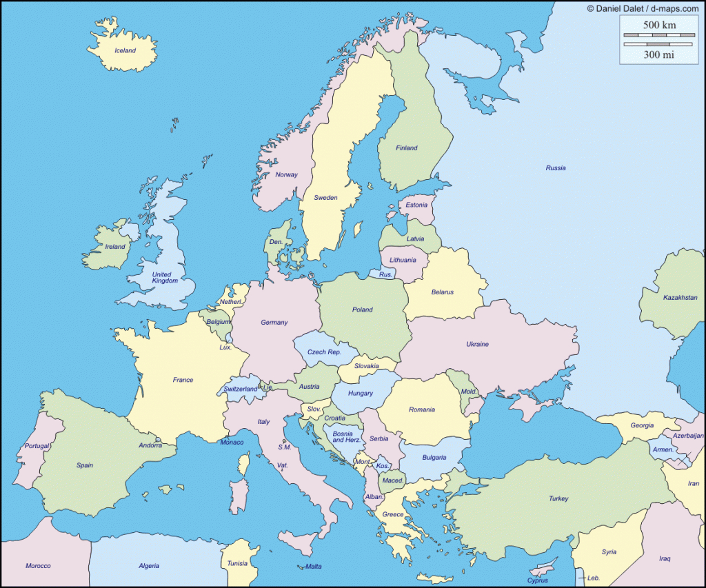 Free Europe Map Printable~ Blank, With Countries, And Other Formats - Europe Map Puzzle Printable