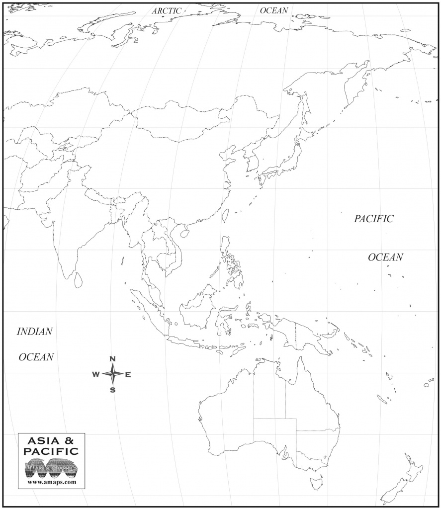 Free Map Of Asia Oceania - Free Printable Map Of Asia