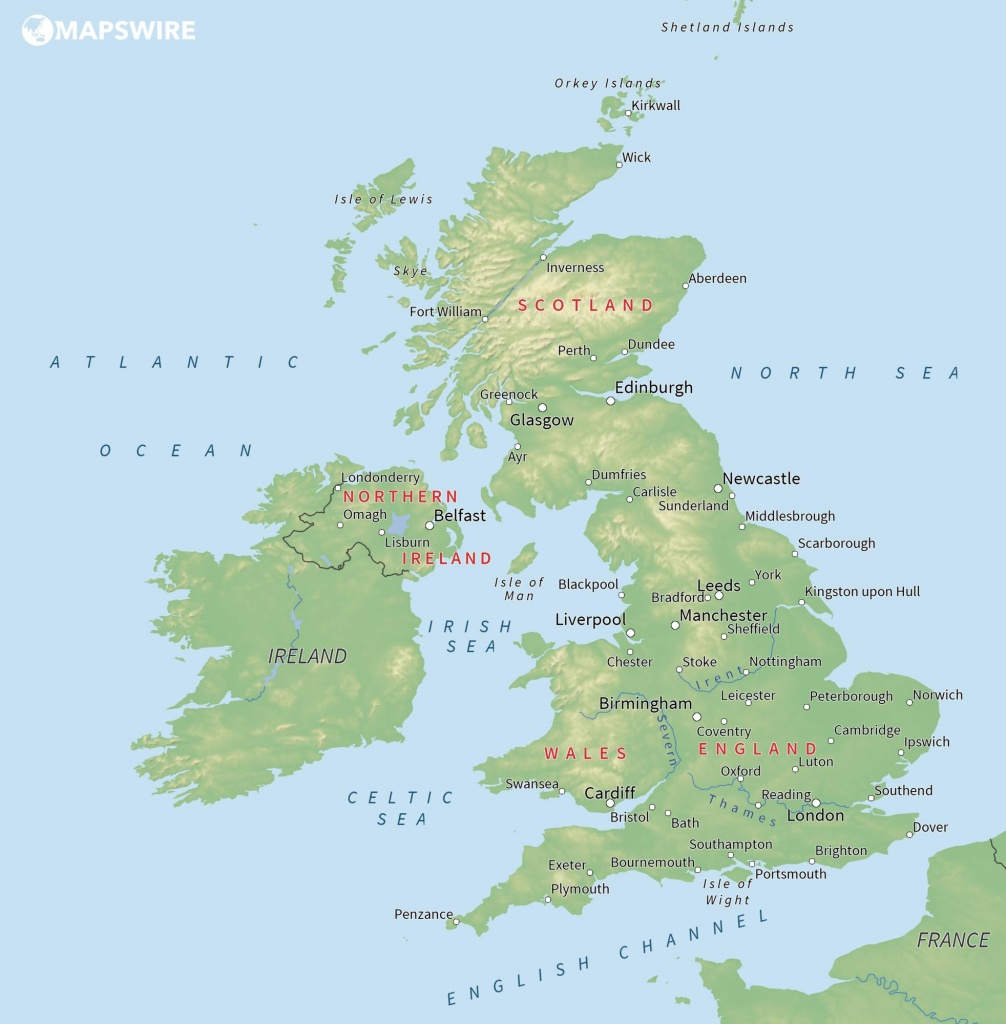 Free Maps Of The United Kingdom – Mapswire - Uk Map Printable Free