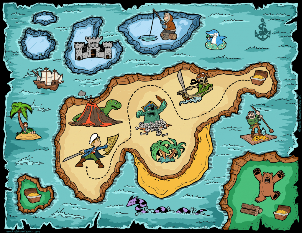 Free Pirate Treasure Maps For A Pirate Birthday Party Treasure Hunt - Children&amp;amp;#039;s Treasure Map Printable