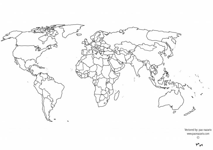 World Map Printable Color