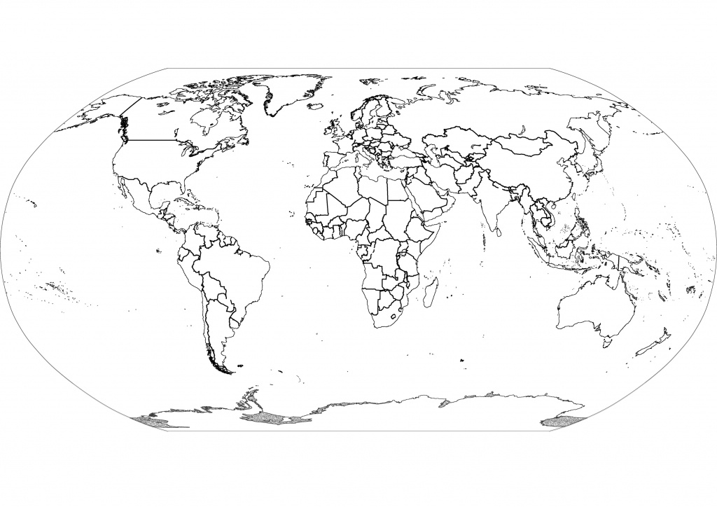 Free Printable Black And White World Map With Countries Labeled And - Printable World Map With Countries Black And White