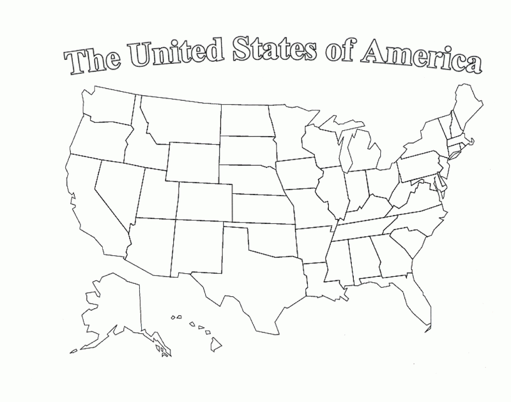 Free Printable Blank Us Map With State Outlines Free Printable - Printable Blank Us Map With State Outlines