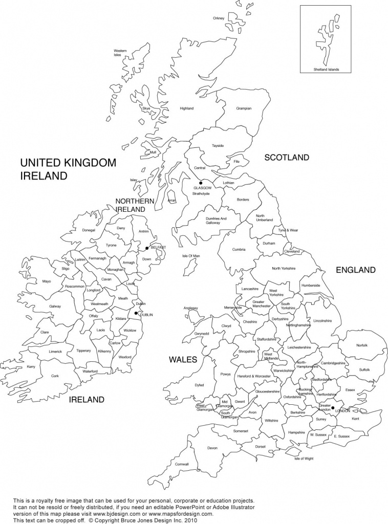 Free Printable Map Of Ireland | Royalty Free Printable, Blank - Printable Map Of Great Britain