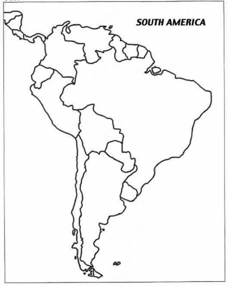Free Printable Map Of South America