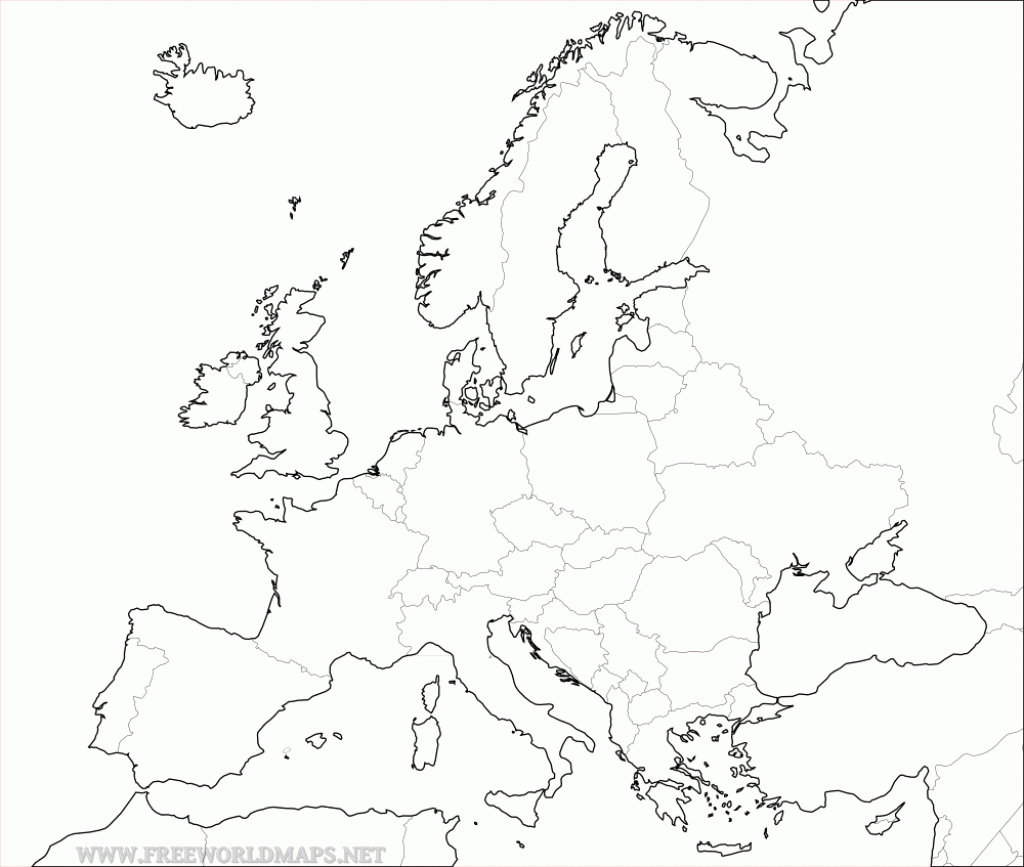 Free Printable Maps Of Europe - Europe Map Black And White Printable