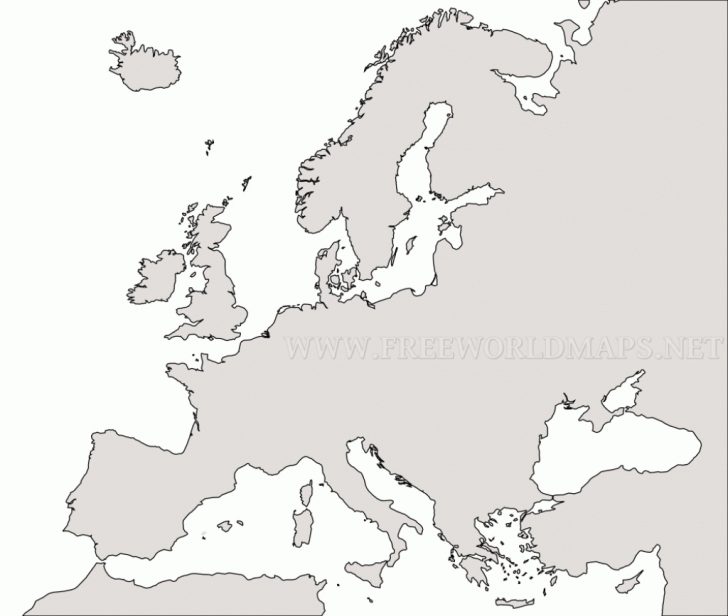 Printable Blank Physical Map Of Europe